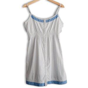 OLD NAVY | 100% Cotton Spaghetti Strap Mini Slip Night Gown PJ Stripe M Flawed